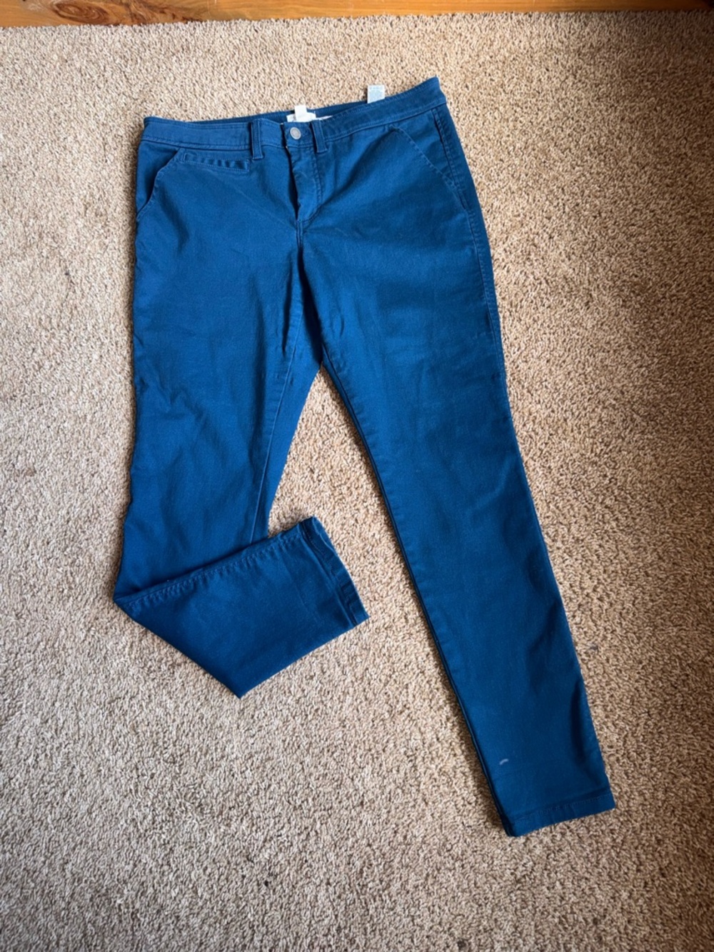 Market & Spruce Teal Ankle Cropped Pants